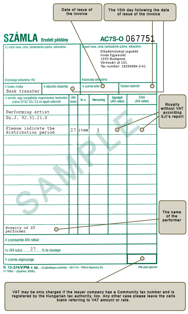 Invoice sample